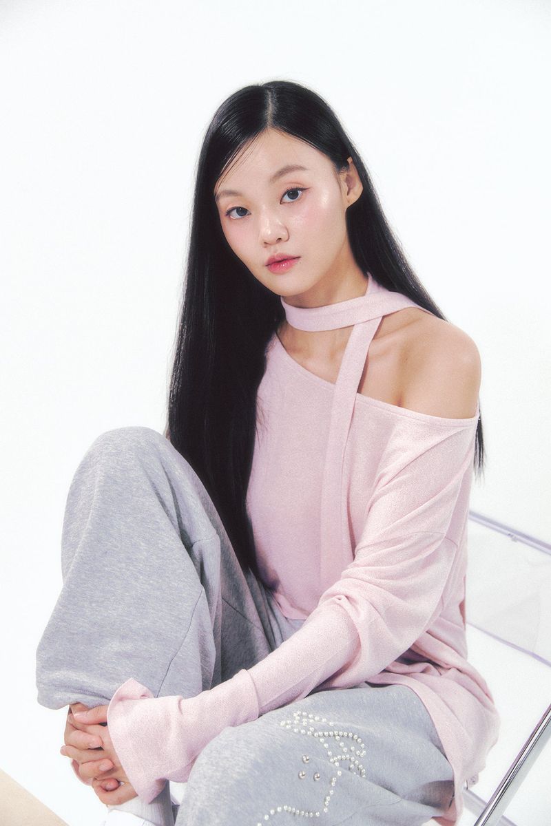 Knit Tie Long Sleeve Set Pink