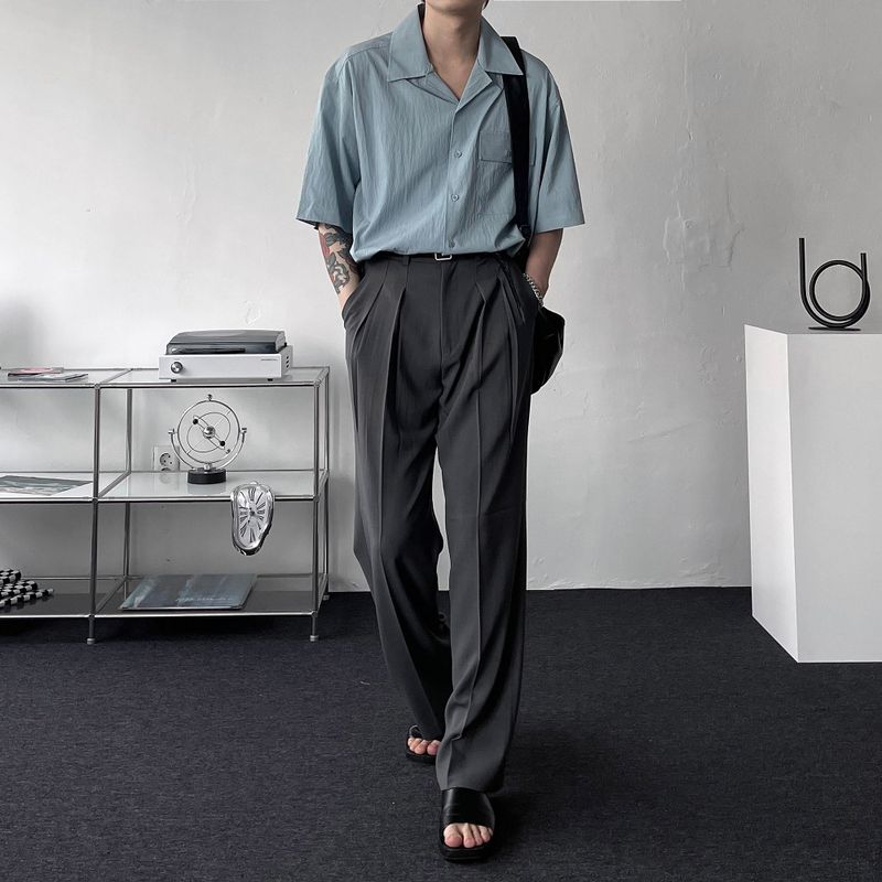 RG reverse two-tuck volume slacks (4 colors)