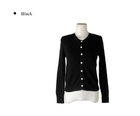 Theco Round Button Knit Cardigan