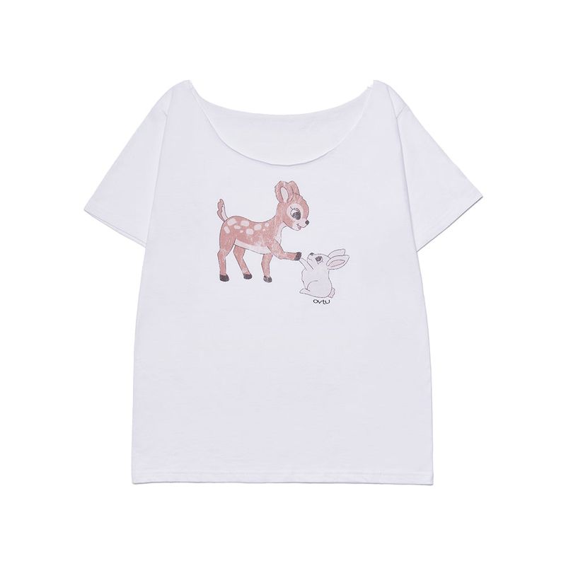 Bunny & Deer Cut-Off Tee
