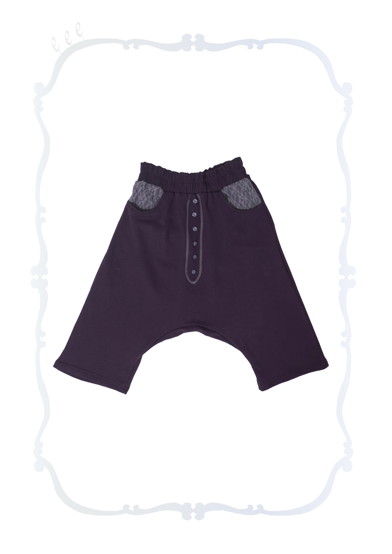 Cat Ear Pocket Pants (Deep Purple)