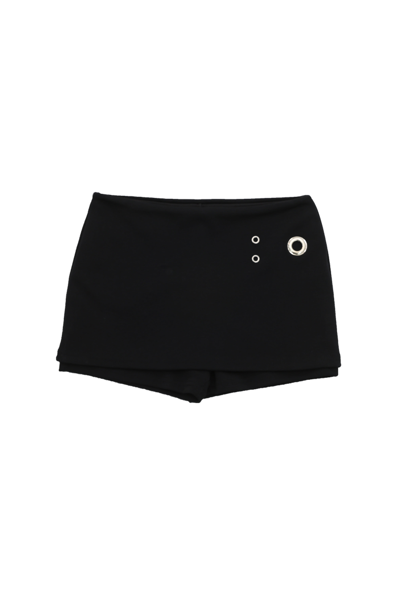 MIAE（ミアイ）の「[ガーベラ] アイレットミニパンツスカート (ブラック)（スカート）」