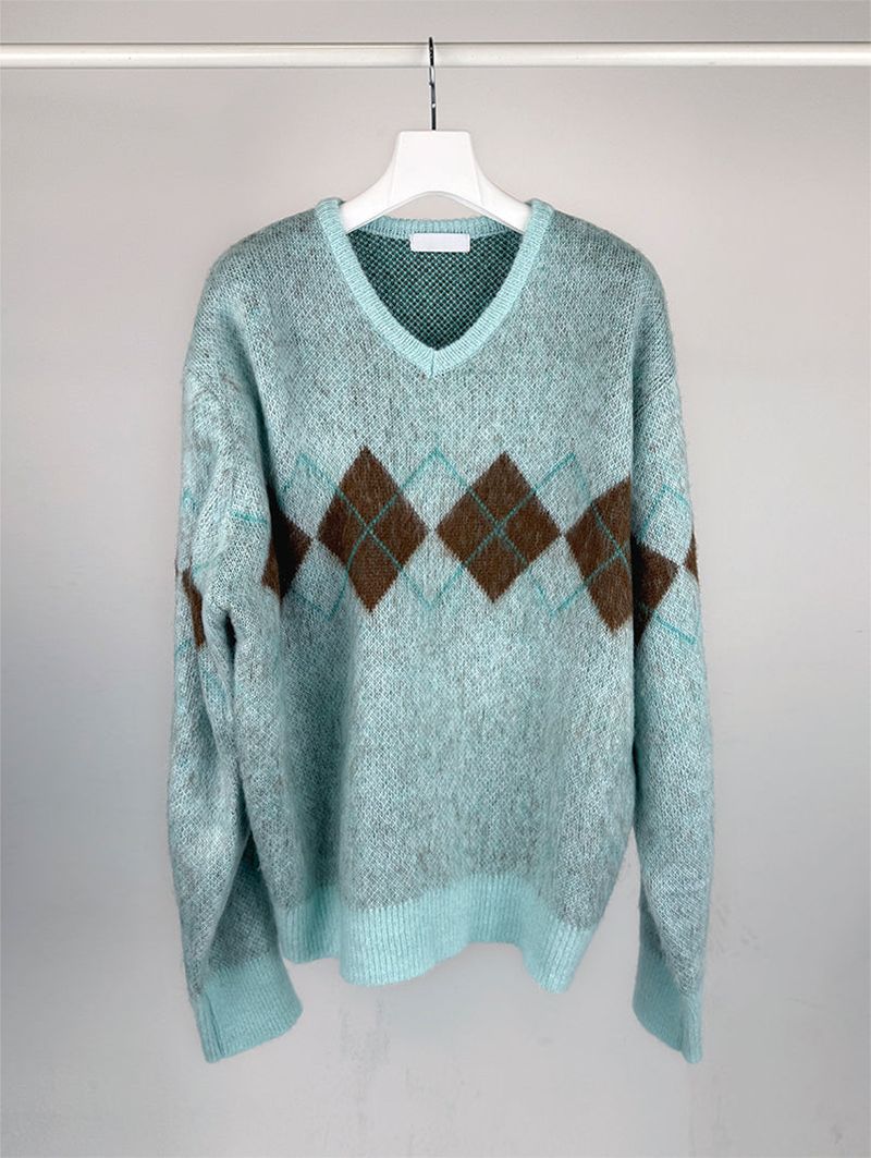 BRUSH ARGYLE KNIT (3C)