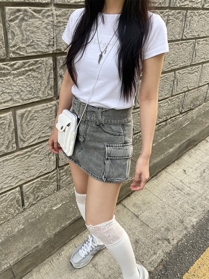 Cute cubic slim t-shirt