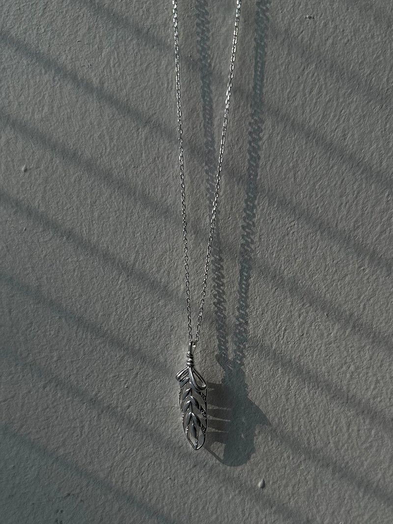 [925silver] Leaf necklace