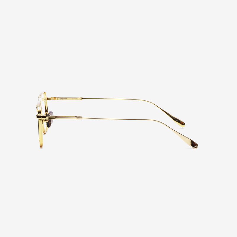 Knouun Square titanium glasses CODE. 102. D Gold