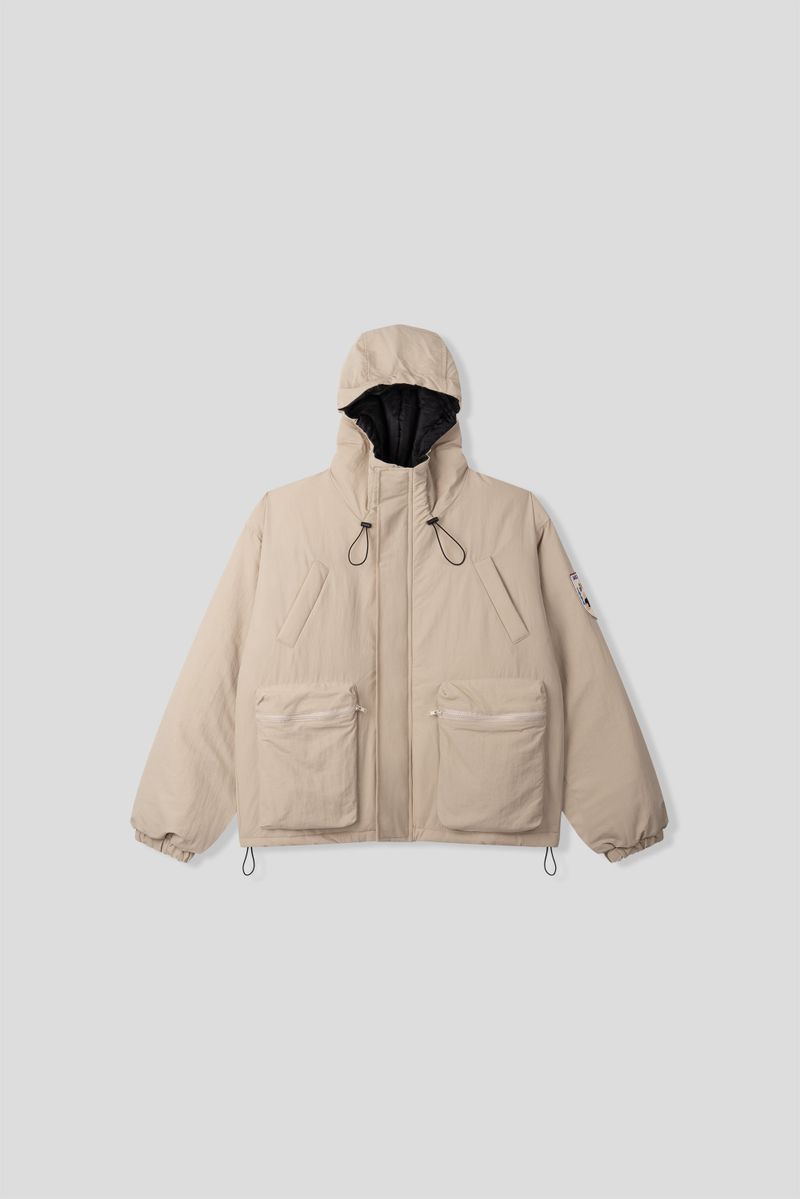 Michigan Patch Two-Way Hooded Padding Jacket (3 Colors)