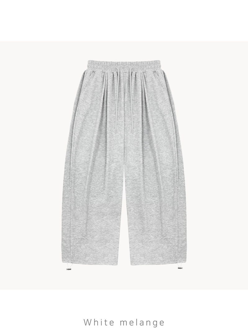 Double-pleated wide string pants 5COLOR