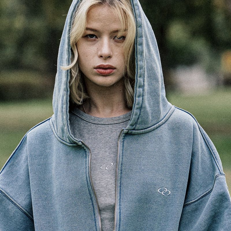 MAVRK（マーベリック）の「VINTAGE WASHING DENIM HOODIE ZIP UP（Tops）」