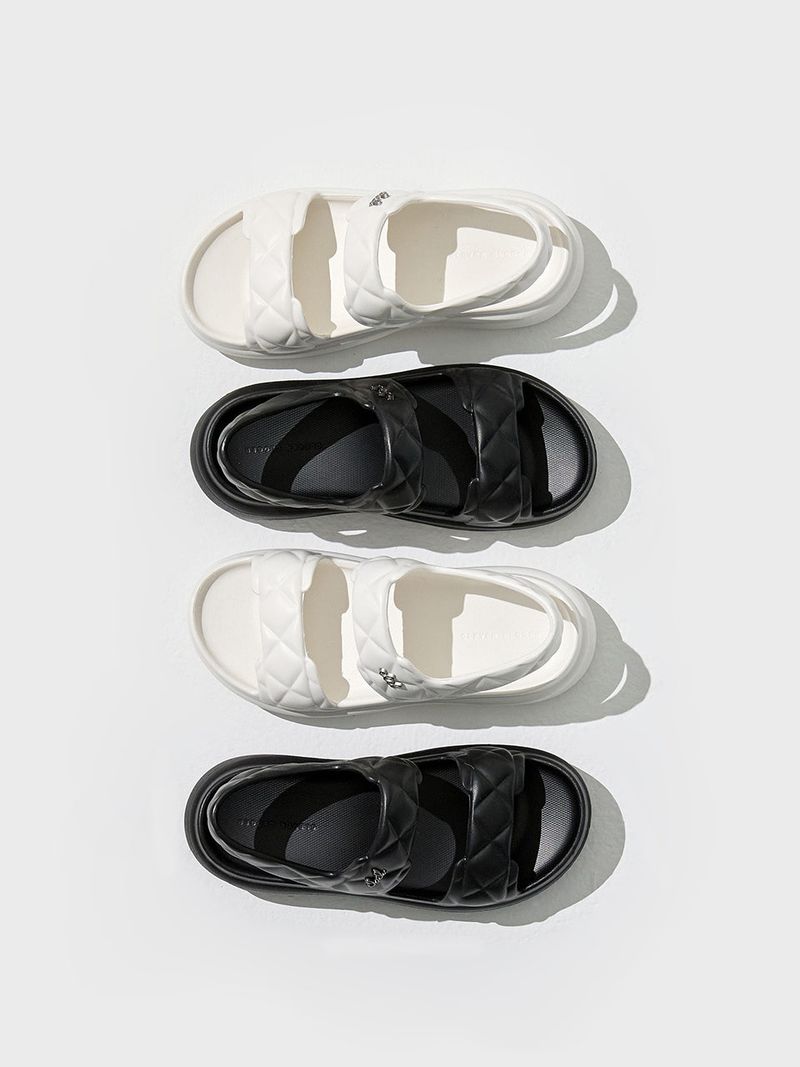 Pepper Salt Sandals - White