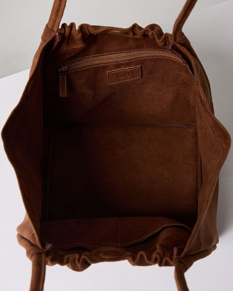 NEW - RAVIOLI TOTE (SUEDE BROWN)