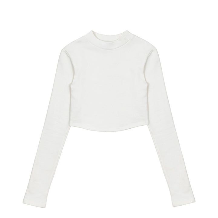 CROP MOCK NECK SLIM TOP