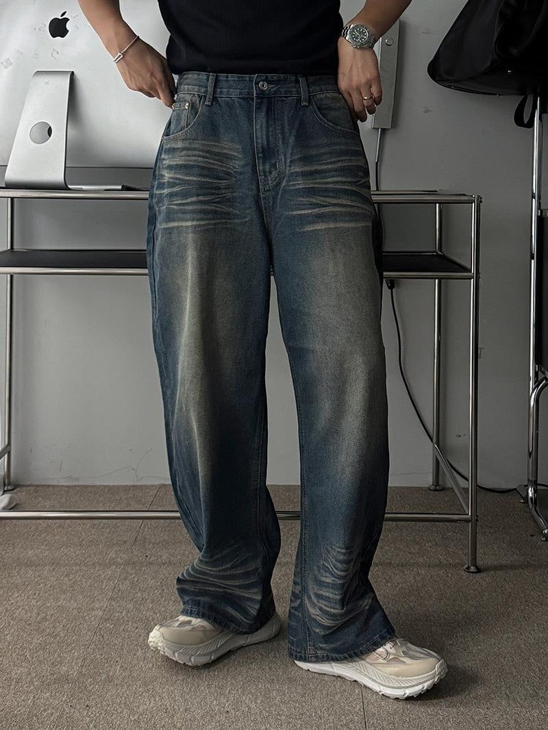 ASCLO Good Value Tech Wash Curve Denim Pants (2color)