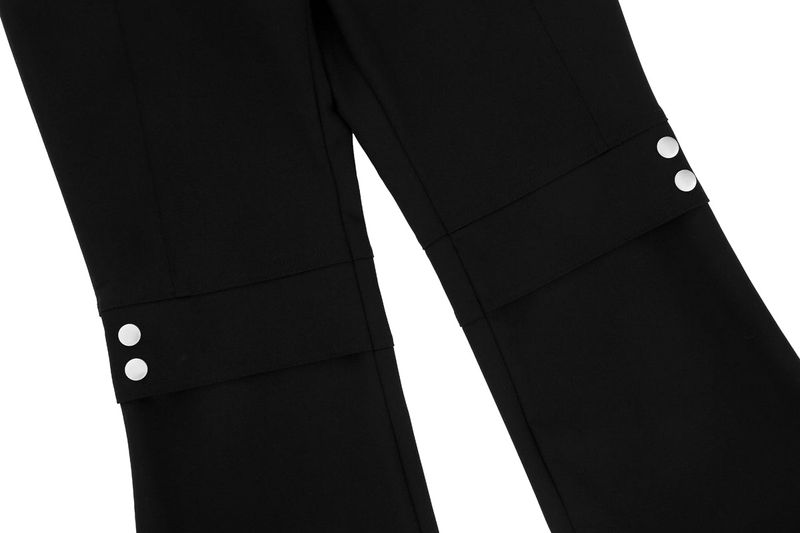 Pinched Slit Pants _ Black