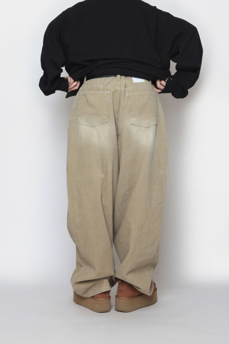 Washing Corduroy Wide Pants