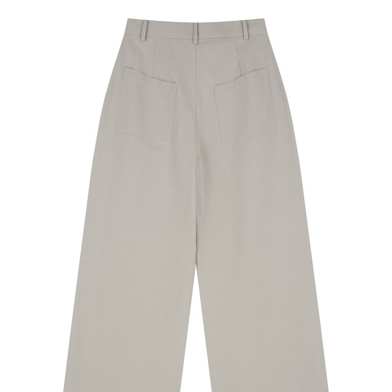 Diagonal Pocket Pants Beige