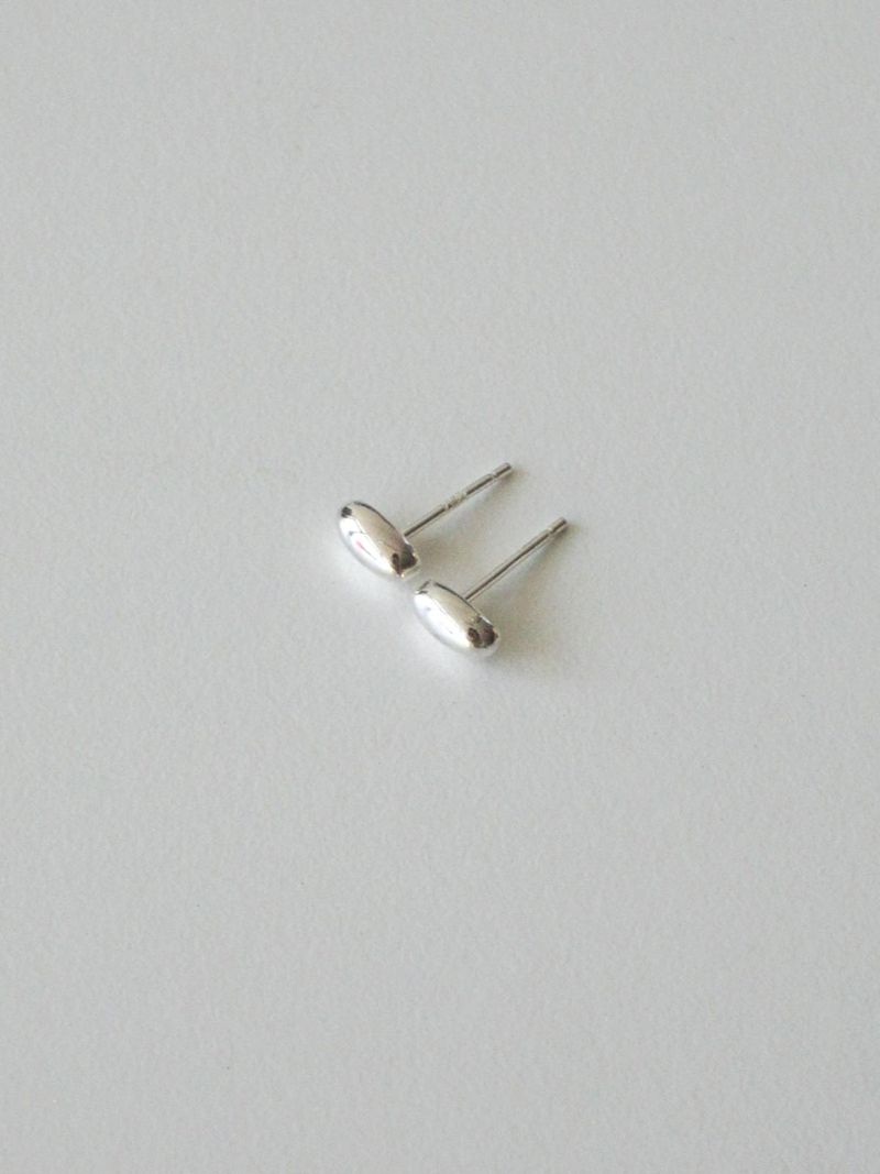 [925 Silver] Grain Earrings (Silver)