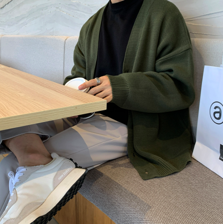 flander plain overfit cardigan