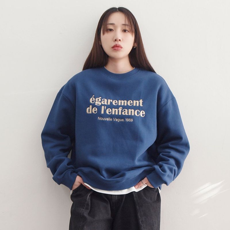 overworks（オーバーワークス）の「ランファンススウェットシャツ (NAVY)（トップス）」