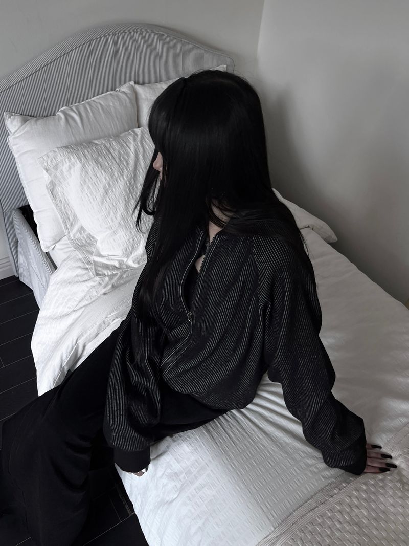 pair wool stripe zip-up (unisex)