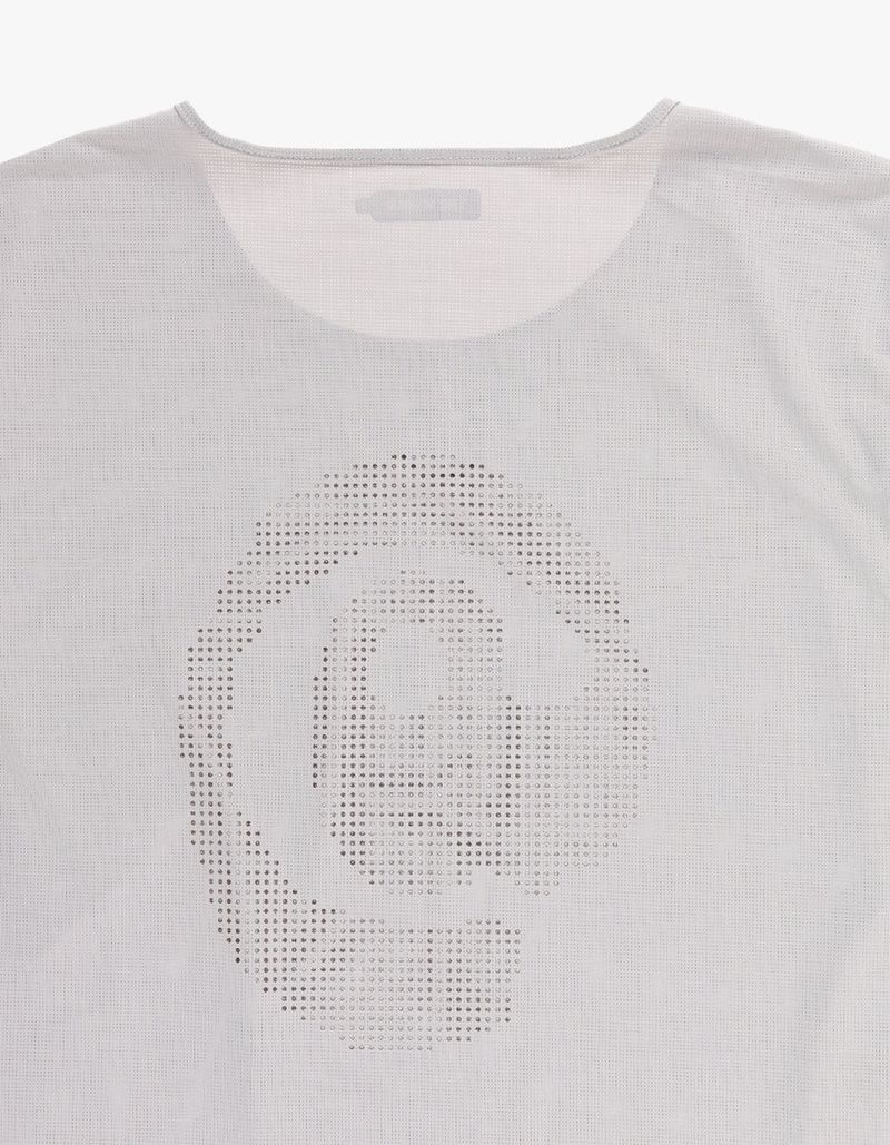 LASER BACK HOLE RUNNING TEE LIGHT GRAY