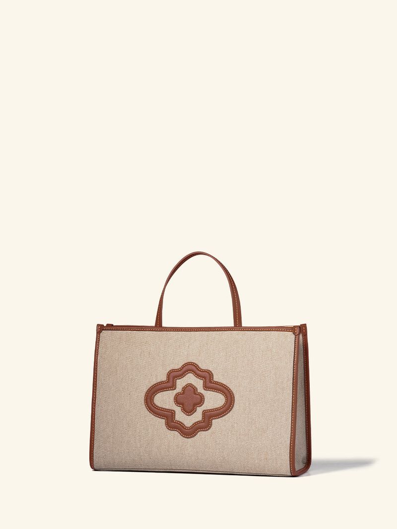 Moroccan Rose Canvas Tote M