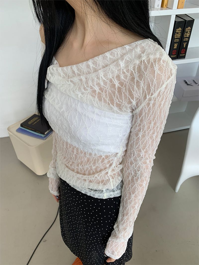 LACE DRAPE LONG SLEEVE (2C)