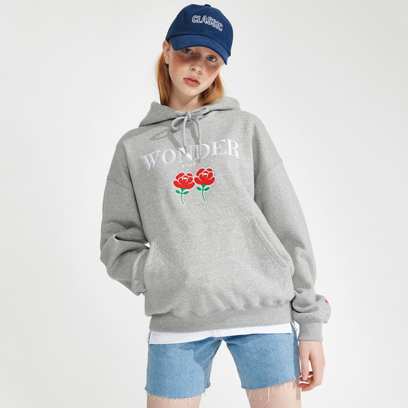 wonder visitor（ワンダービジター）の「2021 Logo Hoodie [Melange grey]（Tops）」