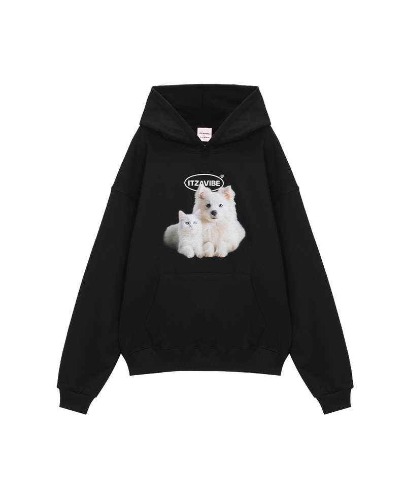 ITZAVIBE（イッザバイブ）の「CAT&DOG FRIENDS HOODIE （Tops）」