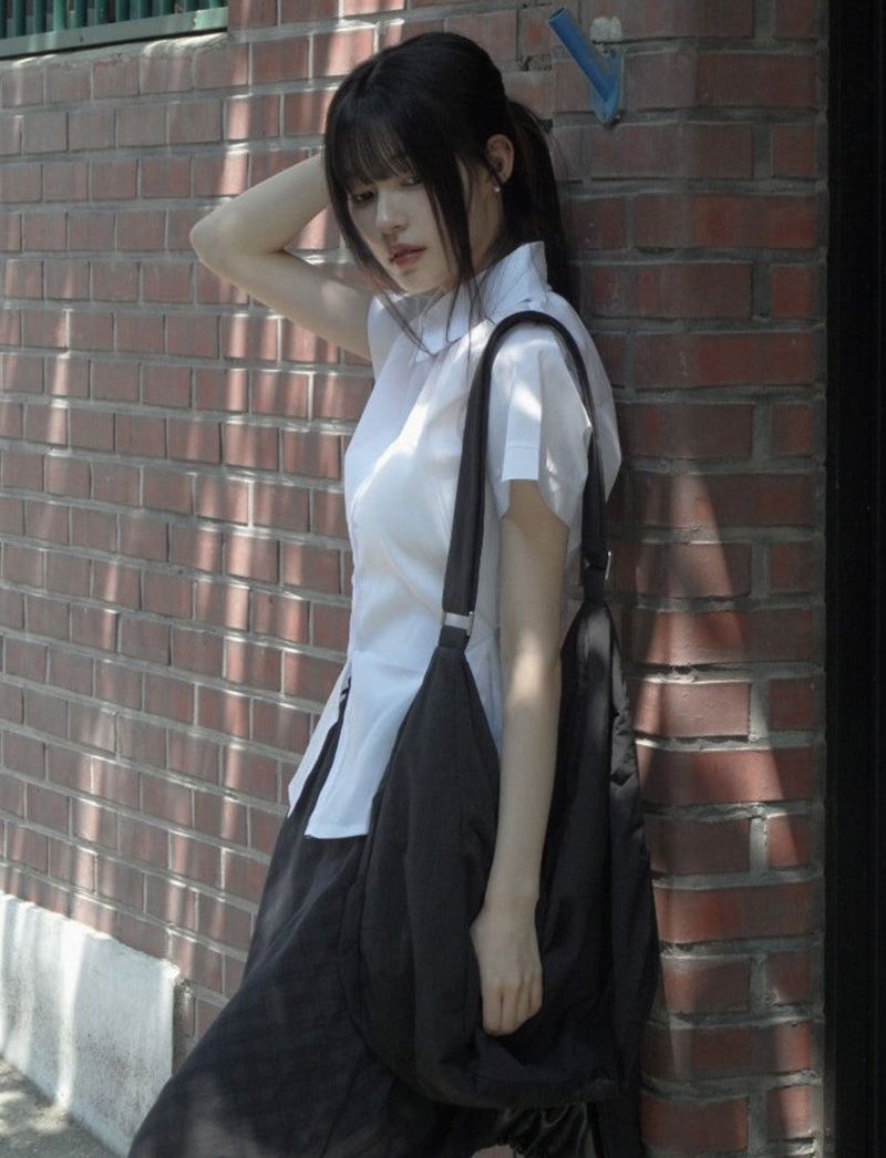 cloudy side button standard shirt