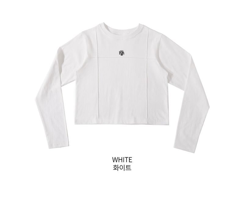 STITCH LINE CROP T-SHIRT