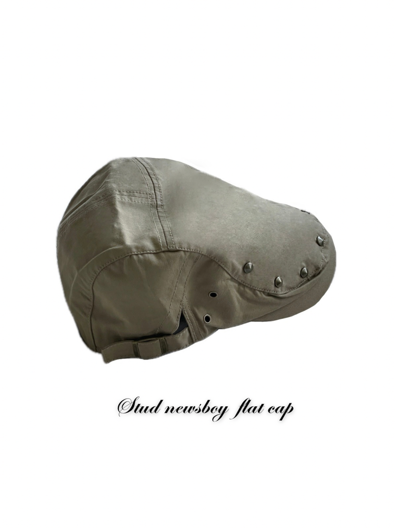 Stud newsboy flat cap
