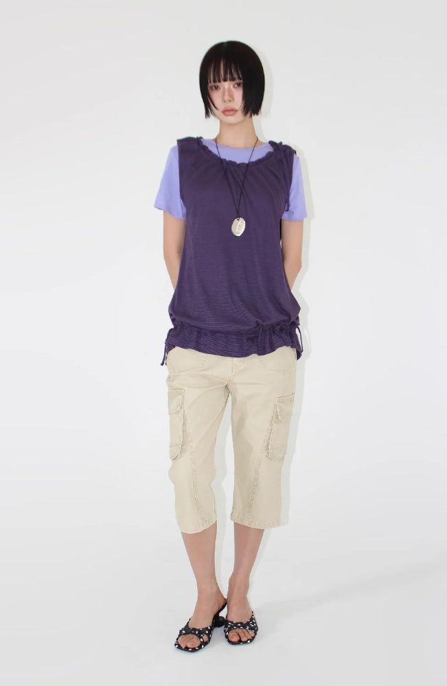 VINTAGE CARGO CAPRI PANTS