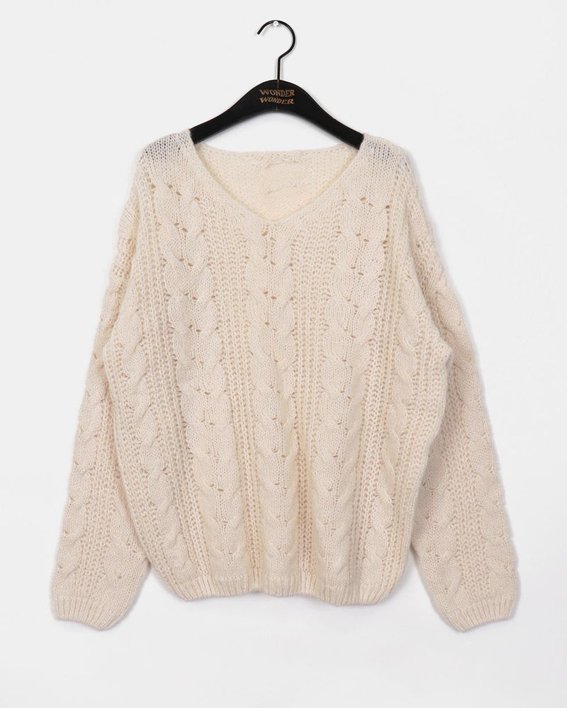 Wittle alpaca twisted V-neck knitwear