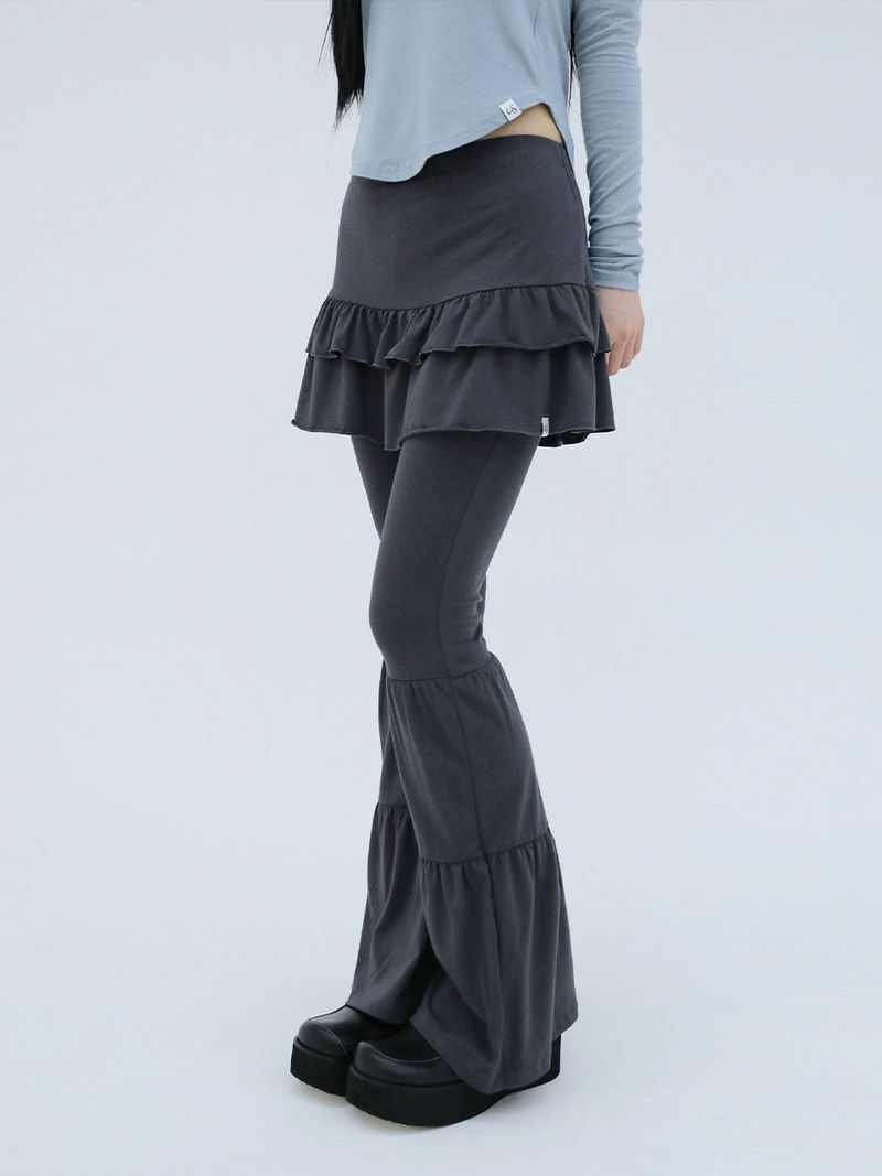 CANCAN SKIRT PANTS(CHARCOAL)