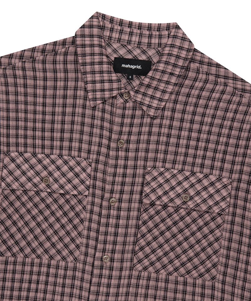 ROLL-UP CHECK HALF SHIRT