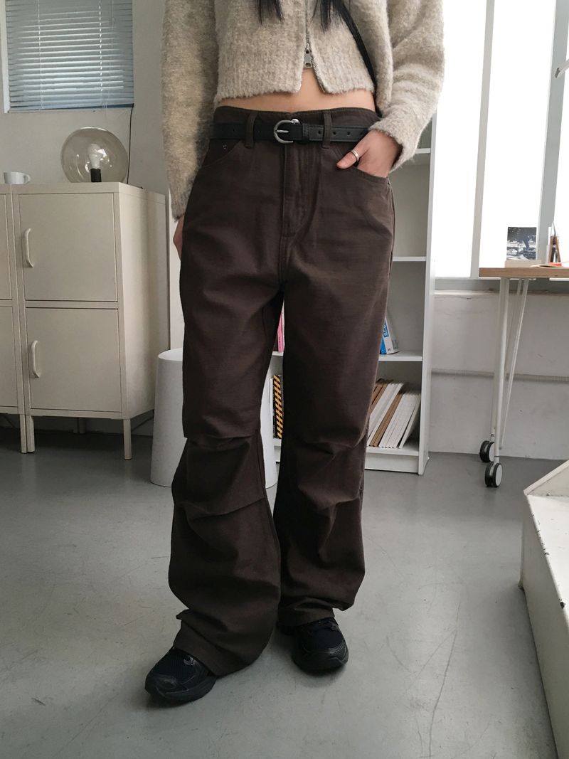 WONDER WONDER（ワンダーワンダー）の「メルキットカットピンタックワイドコットンパンツ（パンツ）」