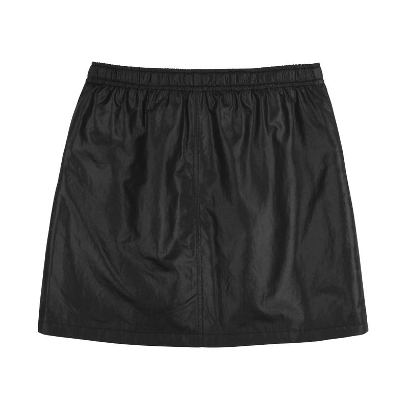 Nylon Zipper mini skirt [2 Color]