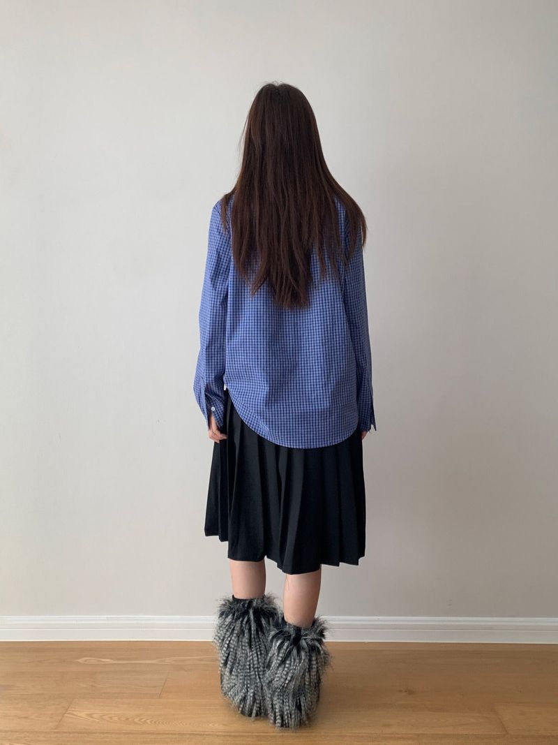 Academy Midi Pleats Banded Waist Skirt