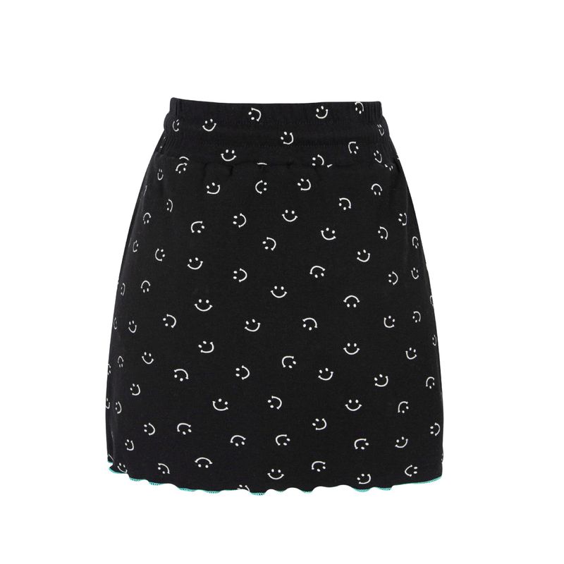 smile mini skirt black