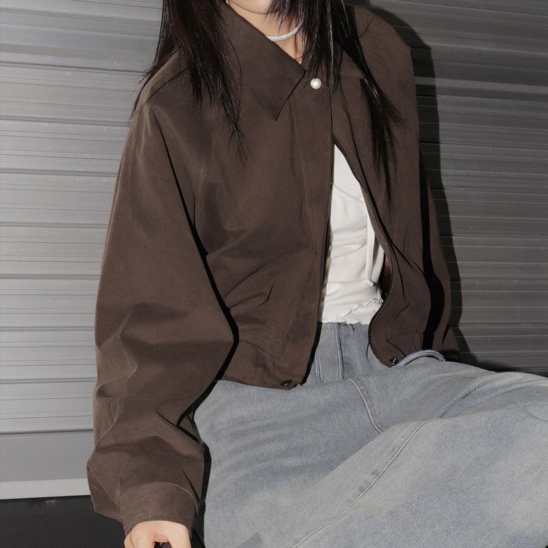 WONDER WONDER(ワンダーワンダー)の「Wicon Collar Cotton Cropped Short Jumper Jacket(Jackets/Outerwear)」