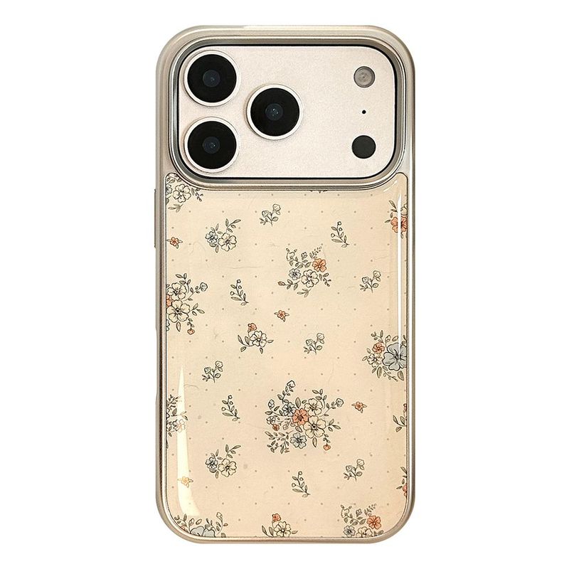 Vintage Coated Flower Print iPhone Case