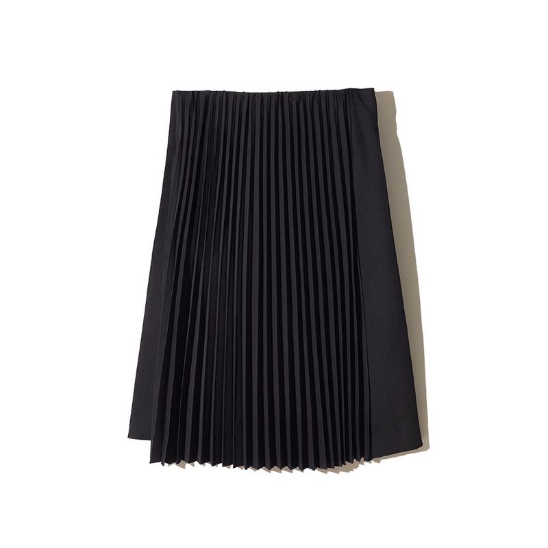 DOUBLE MOOD WRAP PLEATED SKIRT