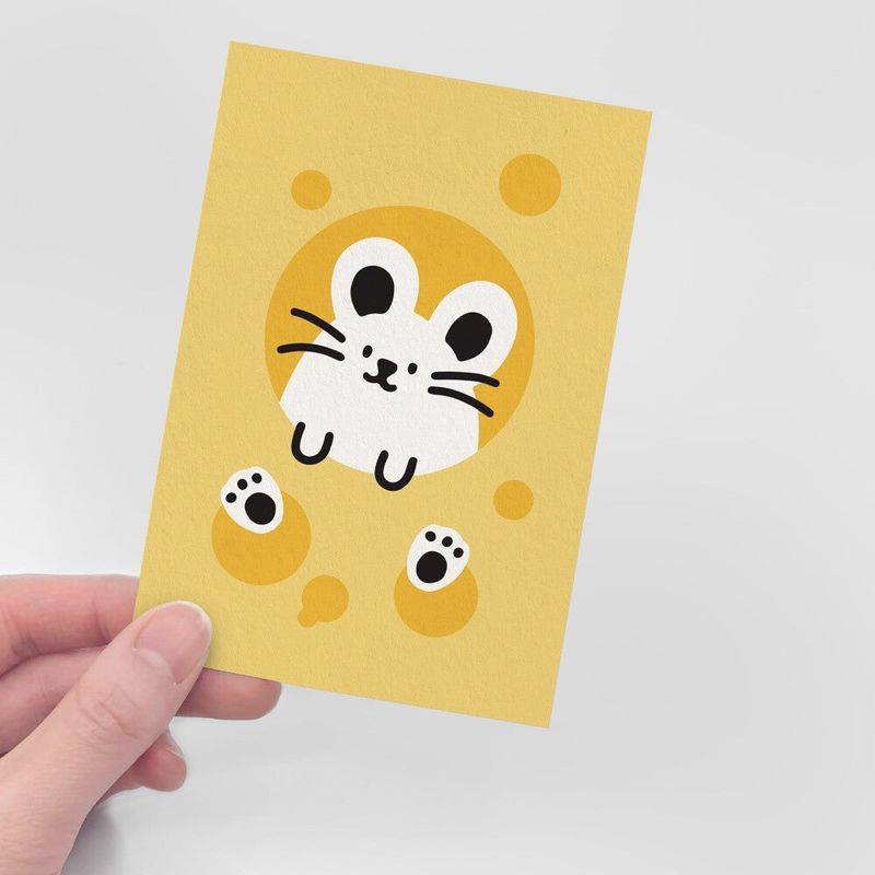CHEESE MOUSE POST CARD