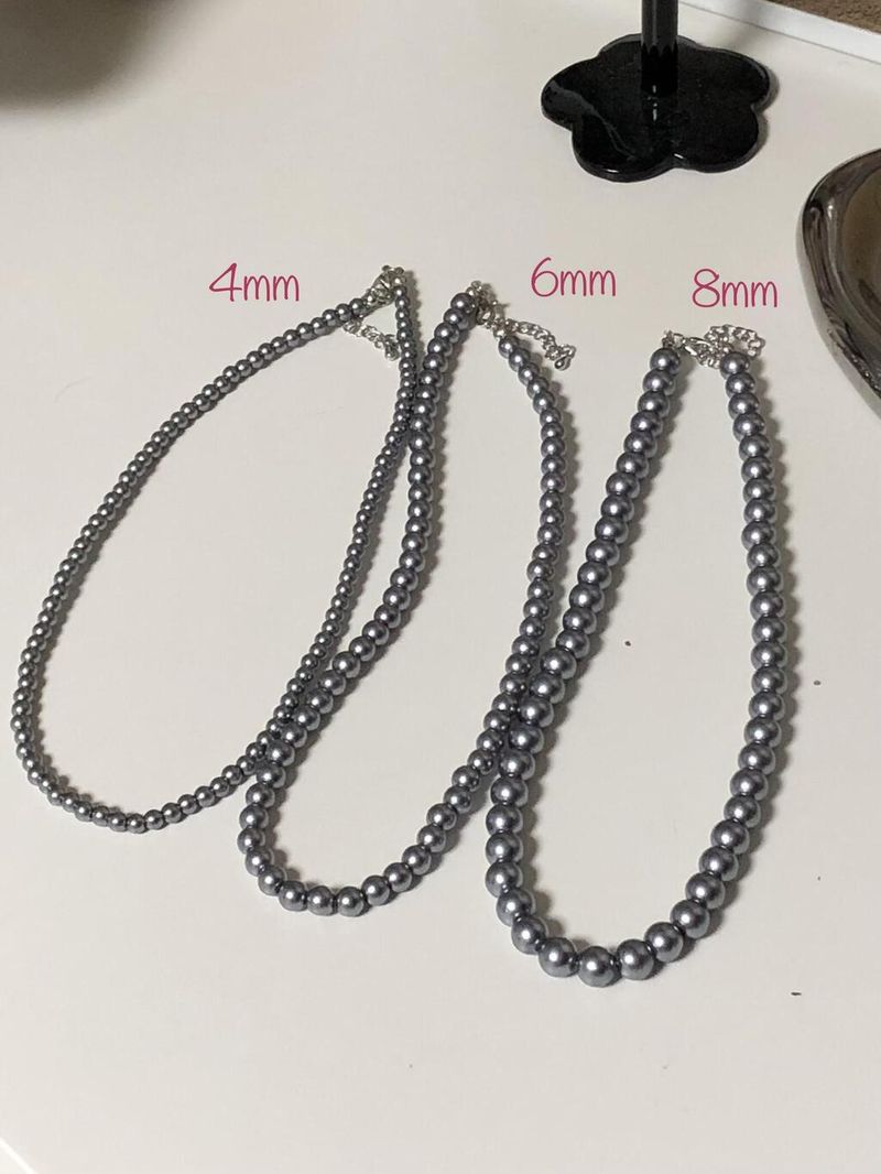 Black Swan Silver Pearl Necklace