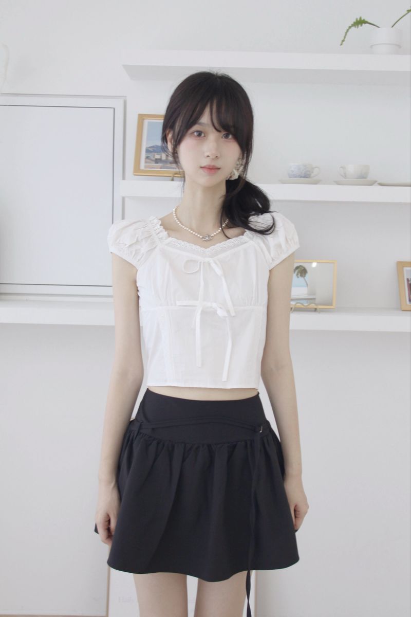 [Belt Set] Half Flare Mini Skirt
