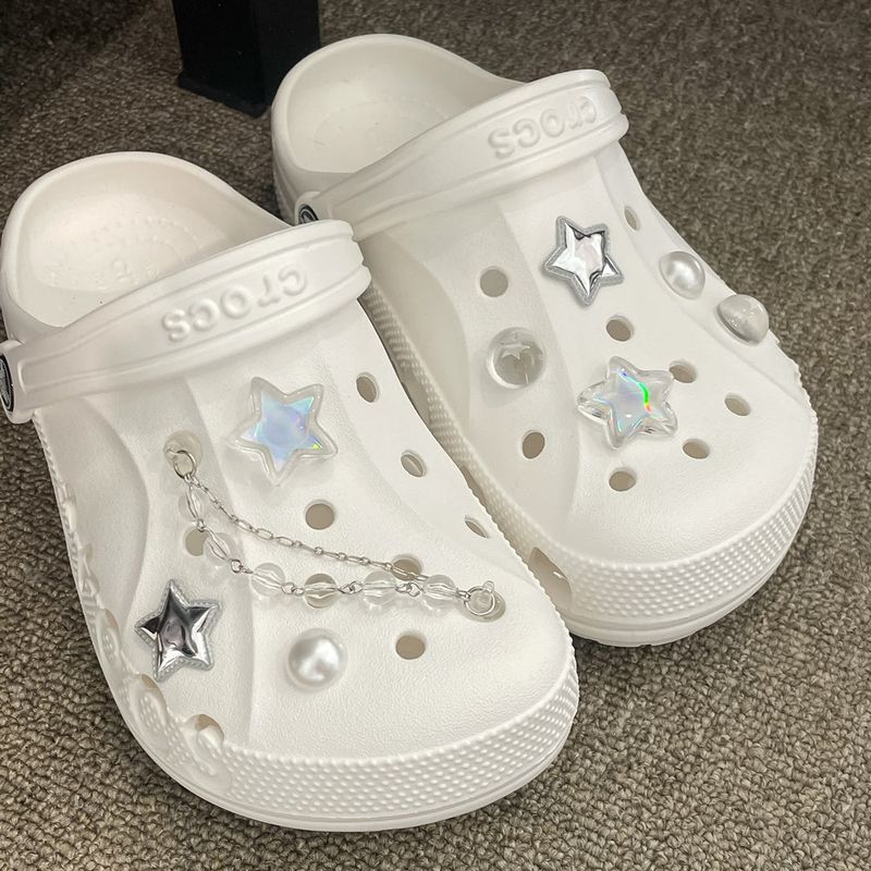 [made]hologram star resin shoes charm set 