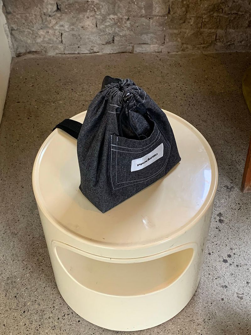 ppocketto sling bag - black denim