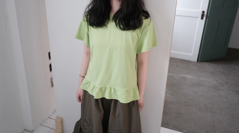 V shirring skirt