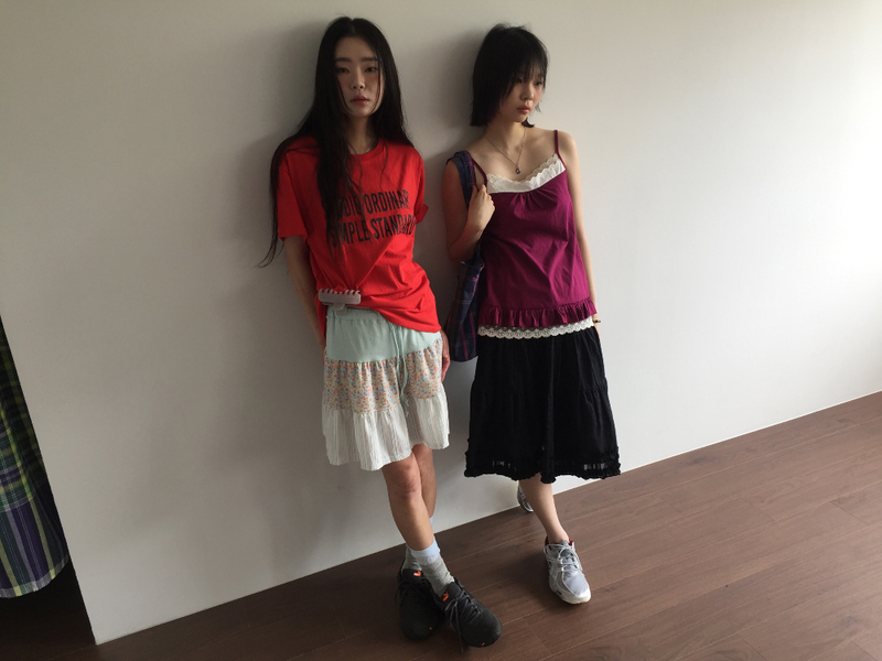 Mani patchwork skirt (2color)